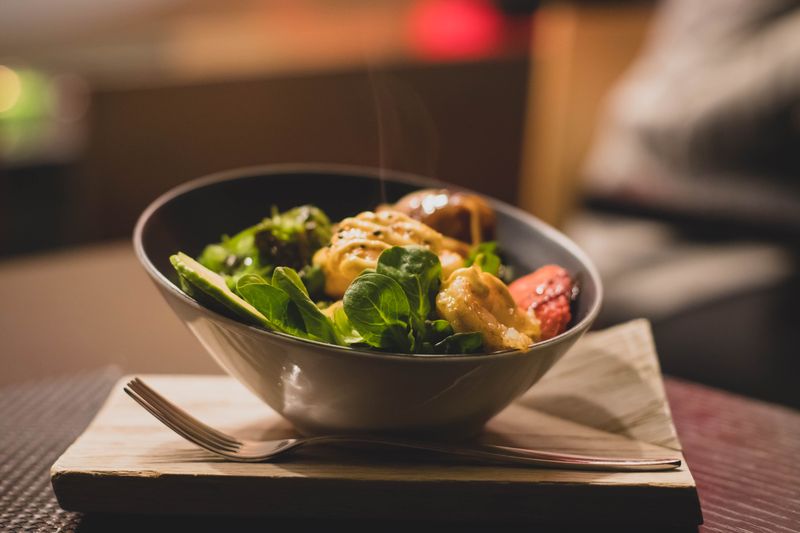 Fresh garden salad with vinaigrette